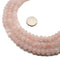 Rose Quartz Hard Cut Faceted Rondelle Beads Size 5x8mm 15.5'' Strand
