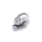 925 Sterling Silver Anti-Silver Claw Pattern Heart Clasp 6.5x10mm 3 Pcs Per Bag