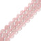 Rose Quartz Hexagram Cutting Faceted Coin Beads Size 12mm 15.5'' Strand