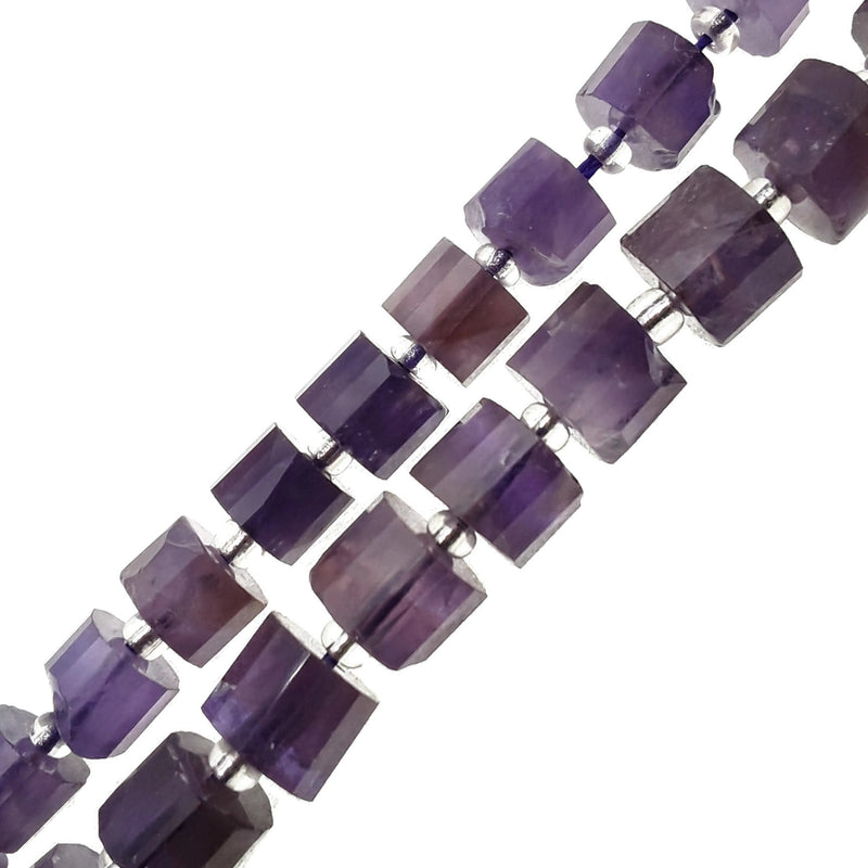 amethyst faceted rondelle wheel discs beads