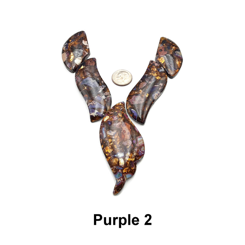 Bronzite Blue/Pink/Green/Purple Impression Jasper Leaf Pendant Beads 35x70mm