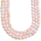 pink opal faceted flat oval beads 