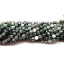 Natural Dark Emerald Faceted Round Beads 4mm 5mm 15.5" Strand