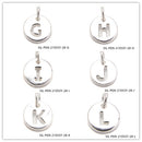 925 Sterling Silver Letter A to Z Pendant Charm Size 10mm Sold 3 Pcs Per Bag