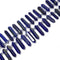 Natural Lapis Graduated Top Drill Faceted Points Beads 8x20-8x35mm 15.5'' Str