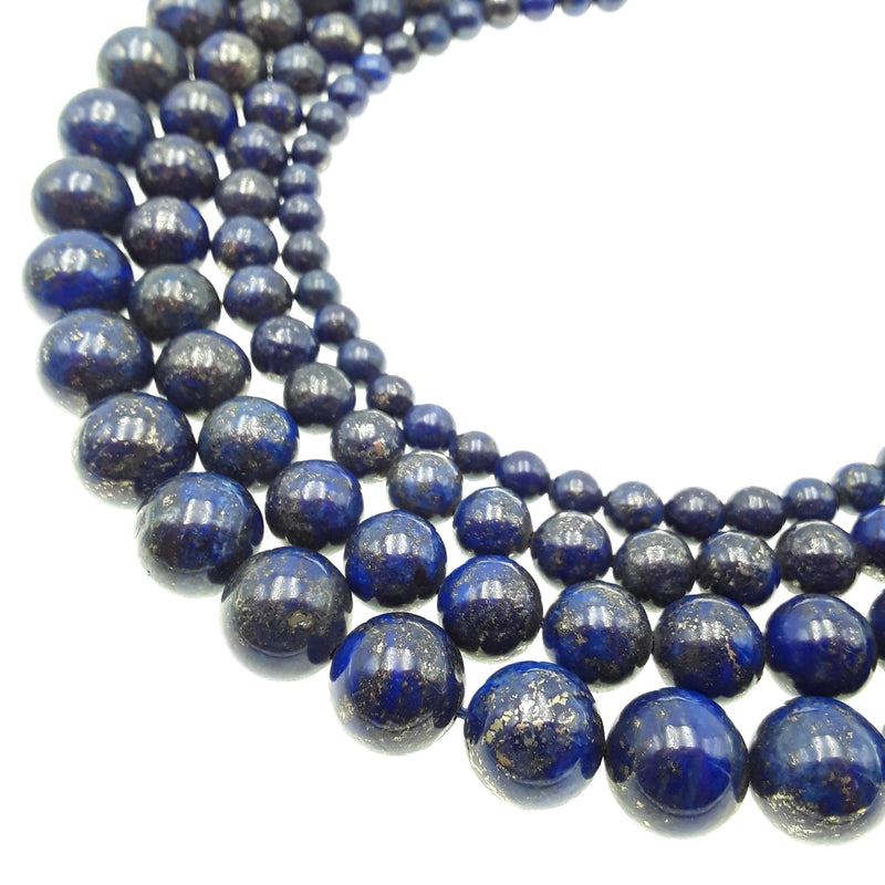 lapis lazuli smooth round beads