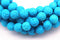 bright blue lava rock stone beads