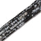 Natural Snowflake Obsidian Cylinder Tube Beads Size 4x13mm 15.5'' Strand