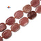 Natural Strawberry Quartz Faceted Oval Shape Beads Size 30x40mm 15.5'' Strand