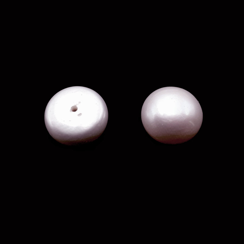 Purple Fresh Water Pearl Half Drilled Cabochon Button Beads 6mm 7mm 8mm 9mm 10mm