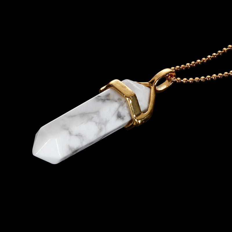 howlite pendulum pendant healing point chain