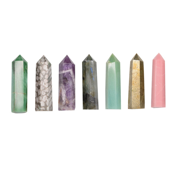 Multi Healing Stone Point Tower Size Approx 12x55mm Sold Per Piece