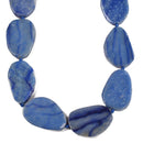 Natural Blue Aventurine Flat Oval Shape Beads Size 30x40mm 15.5'' Strand