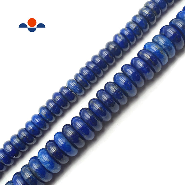 Lapis Lazuli Irregular Smooth Rondelle Beads 4x8mm 4x9mm 4x12mm 15.5" Strand