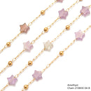 5mm Star Shape Beads Multi Gemstone Chain Sold One Meter Per Bag