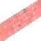 Madagascar Rose Quartz Faceted Rondelle Beads Size 4x6mm 5x8mm 15.5'' Strand
