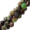 green opal faceted star cut beads