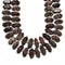 Black Leopard Skin Jasper Graduated Points Beads Size 13mm-25mm 15.5" Strand