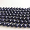 blue sandstone smooth round beads