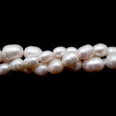 2.0mm Large Hole Fresh Water Pearl Oval Rice Beads 7-8mm 9-10mm 11-12mm 15.5" Strand