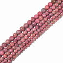 Grade A Natural Australia Rhodonite Smooth Round Beads 6mm to 10mm 15.5'' Strd