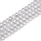 Natural Clear Quartz Faceted Coin Beads Size 6mm 8mm 15.5'' Strand