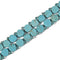 Blue Turquoise Top Drilled Flat Drop Beads Size 9x9mm 15.5'' Strand