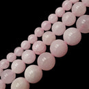 natural pink mangano calcite smooth round beads