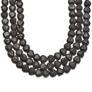 Black Lava Stone Heart Shape Beads Size 10mm 12mm 15.5'' Strand