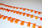 natural orange coral faceted teardrop beads
