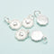 925 Sterling Silver Heart Charm Pendant Size 10.5x13mm 3Pcs Per Bag