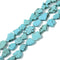 Blue Turquoise Irregular Slab Slice Shape Beads Size 15-20x15-25mm 15.5" Strand