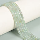 Light Aqua Color Dyed Jade Cylinder Tube Beads Size 4x5mm 15.5" Strand