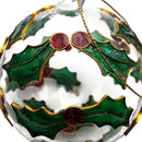 Cloisonne Christmas Tree Ornament Mistletoe Ball Decoration 3"