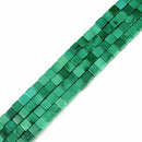 Dark Green Turquoise Smooth Cube Beads Size 6mm 8mm 15.5'' Strand
