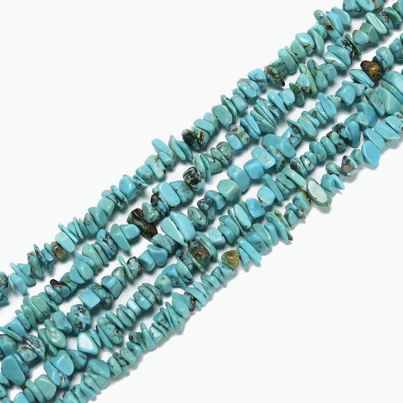 Natural Blue Green Turquoise Chips Beads Size 5-8mm 15.5'' Strand