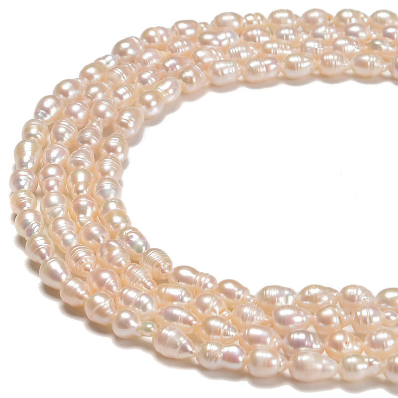 Fresh Water Akoya Pearl Baroque Beads Size 5x6mm 5x8mm 15'' Strand