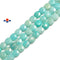 russia green amazonite faceted square beads