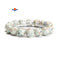 Sesame Kiwi Jasper Matte Round Elastic Bracelet Size 6mm 8mm 12mm 7.5'' Length