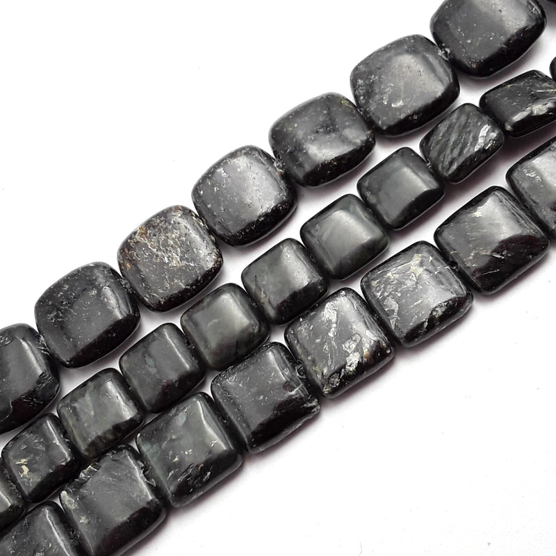 arfvedsonite smooth flat square beads