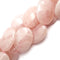 rose quartz smooth large oval beads