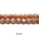 High Grade Peach Moonstone Smooth Round Beads 6mm 8mm 10mm 12mm 15.5" Strand
