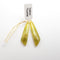 yellow fluorite pendant earrings leaf shape 