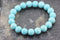 blue turquoise bracelet matte round