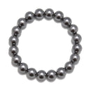 Dark Gray Shell Pearl Bracelet Smooth Round Size 8mm 10mm 7.5" Length 216#