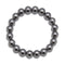 Dark Gray Shell Pearl Bracelet Smooth Round Size 8mm 10mm 7.5" Length 216#