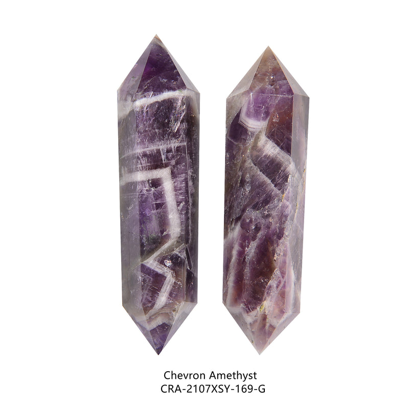 Amethyst Crystal Points Bulk Healing Crystals and Stones - Pack of 3 Double  Terminated Healing Wand Point Bulk Crystals for Crafts, Crystal Grid, DIY