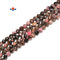 Natural Rhodonite Faceted Start Cut Beads Size 8mm 15.5'' Strand