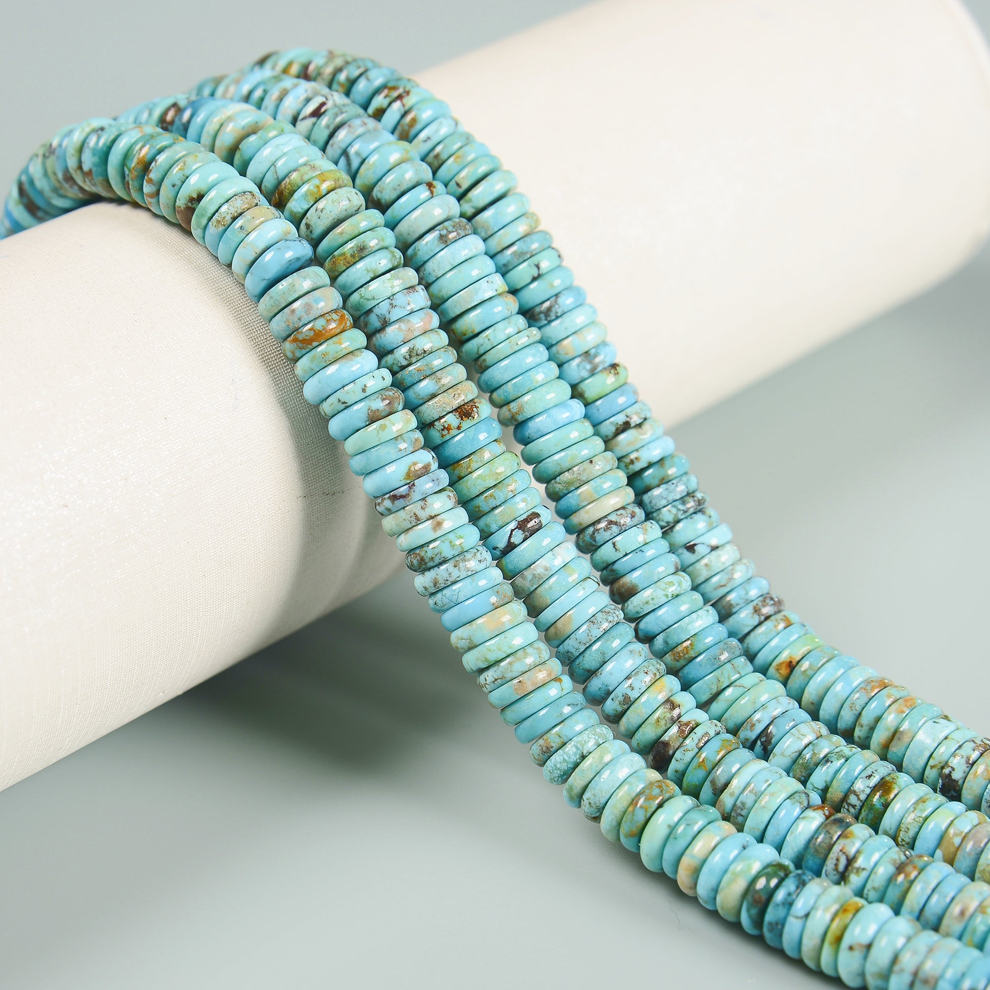 Natural Light Blue Turquoise Heishi Disc Beads Size 7mm 8mm 9mm 10mm  Strd
