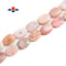 Natural Pink Opal Smooth Flat Oval Beads Size 18x25mm 22x30mm 15.5" Strand